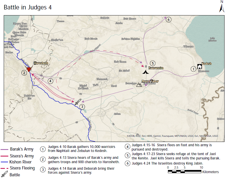 Map of Judges 4